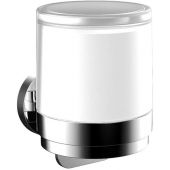 Emco Round dozownik mydła ścienny chrom/szkło satynowe 432100101