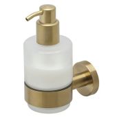 Geesa Nemox Brushed Gold dozownik do mydła 200 ml ścienny złoty szczotkowany 916516-07