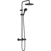 Hansgrohe Vernis Blend zestaw wannowo-prysznicowy ścienny termostatyczny z deszczownicą czarny mat 26426670