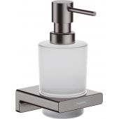 Hansgrohe AddStoris dozownik do mydła 200 ml ścienny szkło/czarny chrom szczotkowany 41745340