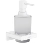 Hansgrohe AddStoris dozownik do mydła 200 ml ścienny szkło/biały mat 41745700