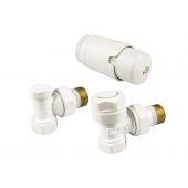 KFA Armatura Komfort Pro zestaw termostatyczny kątowy biały 757-130-44-BL