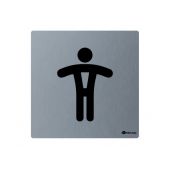 Merida piktogram na drzwi 9,5x9,5 cm toaleta męska stal mat GSM008