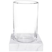 Q-Bath Pure Natural kubek na szczoteczki biały-przezroczysty AWD02341520