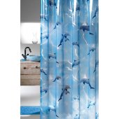 Sealskin Delfino zasłona prysznicowa 180x200 cm PVC niebieski w delfiny 210691324