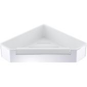 Stella koszyk łazienkowy ze ściągaczką ścienny narożny stal polerowana/biały 16.070