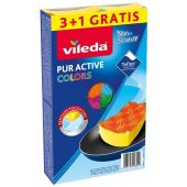 Vileda Pur Active Colors gąbka do naczyń 4 sztuki 169492