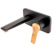 FDesign Seppia bateria umywalkowa podtynkowa różowe złoto/czarny mat FD1-SPA-3PA-25