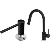 Zestaw Franke Lina bateria kuchenna stojąca z dozownikiem do płynów 350 ml onyx (1150626055, 1190578743)