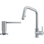 Zestaw Franke Eos bateria kuchenna stojąca z dozownikiem do płynów 350 ml stal szlachetna (1150529207, 1120717084)