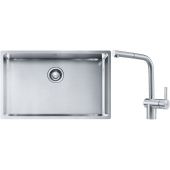 Franke Box BXX 210/110-68 zlewozmywak 72,5x45 cm stalowy z baterią kuchenną Atlas stal szlachetna (1270453658, 1150521439)