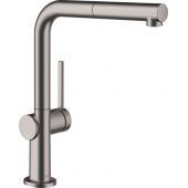 Hansgrohe Talis M54 bateria kuchenna stojąca czarny chrom szczotkowany 72808340