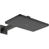 Hansgrohe Raindance Alive Q deszczownica z ramieniem 34,3x21,4 cm prostokątna czarny chrom szczotkowany 24550340