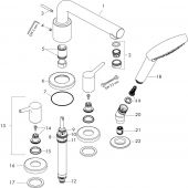 Hansgrohe Talis wylewka do baterii chrom 92782000