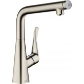 Hansgrohe Metris Select M71 bateria kuchenna stojąca stal 14883800