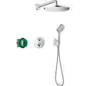 Hansgrohe Croma zestaw prysznicowy podtynkowy termostatyczny z deszczownicą chrom 27954000