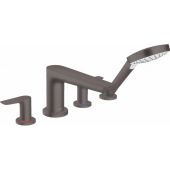 Hansgrohe Talis E bateria wannowo-prysznicowa 4-otworowa czarny chrom szczotkowany 71748340