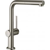 Hansgrohe Talis M54 bateria kuchenna stojąca z wyciąganą wylewką stal szlachetna 72809800