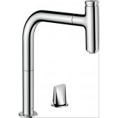 Hansgrohe Metris Select M71 bateria kuchenna stojąca z wyciąganą wylewką chrom 73804000