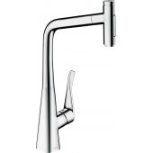 Hansgrohe Metris Select M71 bateria kuchenna stojąca z wyciąganą wylewką chrom 73816000