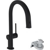 Hansgrohe Aqittura M91 bateria kuchenna z filtrem stojąca czarny mat 76803670