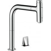 Hansgrohe Metris Select M71 bateria kuchenna stojąca z wyciąganą wylewką chrom 73818000