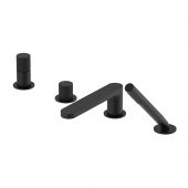 Ksuro 02 bateria wannowo-prysznicowa nawannowa 4-otworowa czarny mat 13004030