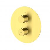 Oltens Katla bateria wannowo-prysznicowa termostatyczna podtynkowa złoto szczotkowane 34600810