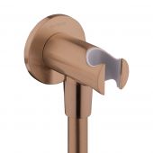 Oltens Hvita przyłącze kątowe z uchwytem miedź szczotkowana 39304610