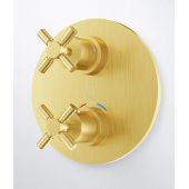 Steinberg 250 bateria wannowo-prysznicowa podtynkowa termostatyczna złoty szczotkowany 25041333BG