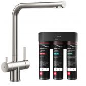 Zestaw Teka Uni bateria kuchenna do filtra wody stojąca inox z filtrem podzmywakowym (116030084, 118510002)