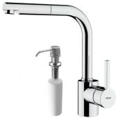 Zestaw ARK 938 bateria kuchenna stojąca z wyciąganą wylewką z dozownikiem chrom (239381200,115890011)