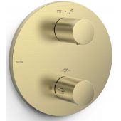 Tres Therm-Box bateria wannowo-prysznicowa podtynkowa termostatyczna złoty cava 26225001CA