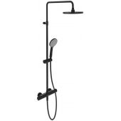 Villeroy & Boch Universal Showers zestaw prysznicowy ścienny termostatyczny z deszczownicą czarny mat TVS109002000K5