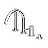 Zucchetti Pan bateria wannowo-prysznicowa 4-otworowa czarny mat gofrowany ZP6502.N1