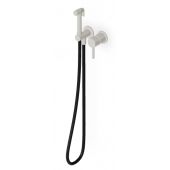 Zucchetti Pan S bateria bidetowa z zestawem prysznicowym podtynkowa Glossy Gesso ZPA417.J3