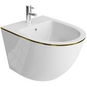 LaVita Sofi Gold Line bidet wiszący biały połysk/złoty