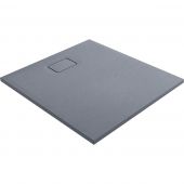 Oltens Bergytan brodzik 100x90 cm prostokątny RockSurface szary beton 15101700