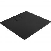 Oltens Bergytan brodzik 90x90 cm kwadratowy RockSurface czarny mat 17101300