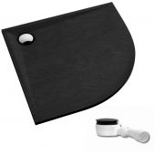 Schedpol Etrusco brodzik półokrągły 80x80 cm czarny 3.463/C/ST