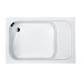 Sanplast Classic brodzik 80x110 cm prostokątny z siedziskiem biały 615-010-0530-01-000