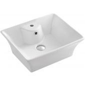 Aqualine umywalka 49,5x41,5 cm nablatowa prostokątna biała 49411