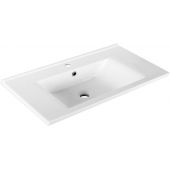 Aqualine Zuno umywalka 75x45 cm prostokątna ścienna-meblowa biała 9075