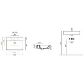 Catalano New Premium umywalka 60x47 cm prostokątna ścienna-nablatowa biała 0220601001