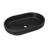 Comad River 2 umywalka 55x35 cm owalna nablatowa czarny mat RIVER 2 BLACK MATT UN 55 ( E-6594 )