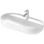 Duravit Luv umywalka 80x40 cm nablatowa owalna biały/biały jedwabny mat 0380802600