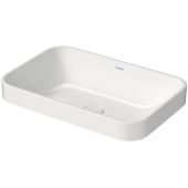 Duravit Happy D.2 Plus umywalka 60x40 cm nablatowa szlifowana prostokątna WonderGliss biała 23596000001