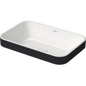 Duravit Happy D.2 umywalka 60x40 cm prostokątna nablatowa biała-dwukolorowa-antracyt 2359606100