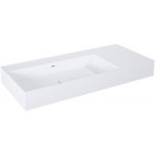 Elita Level umywalka 100,5x45,5 cm prostokątna ścienna lewa white matt RE041461185290