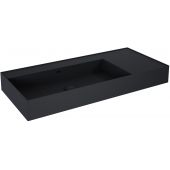 Elita Level umywalka 100,5x45,5 cm prostokątna ścienna lewa black matt RE041461187160